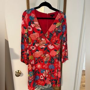 J crew Red floral dress size 2, brand new